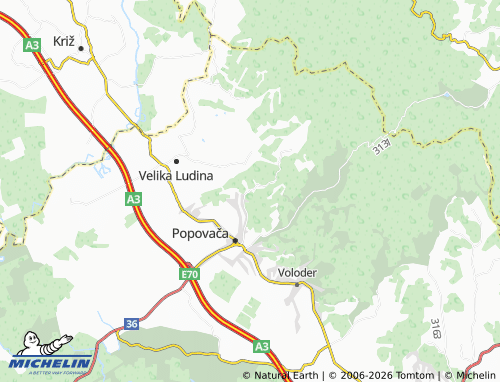 Mapa MICHELIN Ribnjača - ViaMichelin