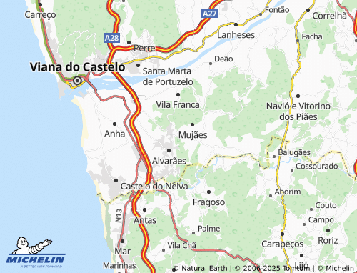 MICHELIN Vila de Punhe map - ViaMichelin