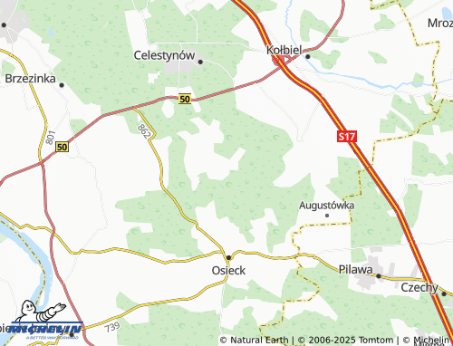 MICHELIN Ponurzyca map - ViaMichelin