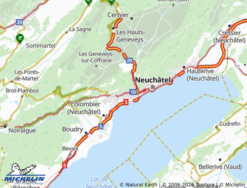 Carte MICHELIN Peseux - ViaMichelin