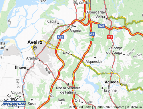 Mapa MICHELIN Eixo e Eirol - ViaMichelin
