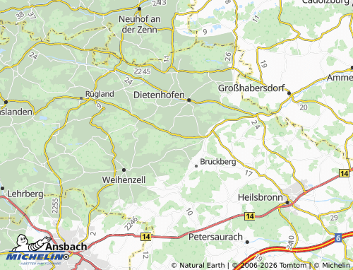 MICHELIN Warzfelden map - ViaMichelin