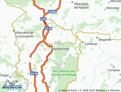 MICHELIN Sierra del Paraíso map - ViaMichelin