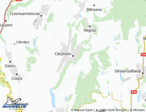 Mappa MICHELIN Cărpineni - ViaMichelin
