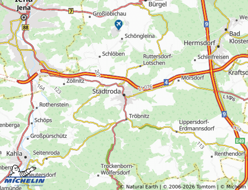 MICHELIN Stadtroda map - ViaMichelin