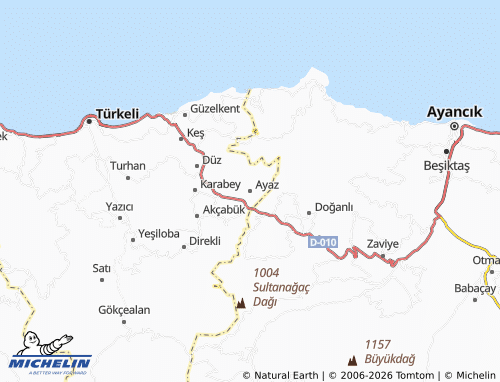 MICHELIN Ayaz map - ViaMichelin