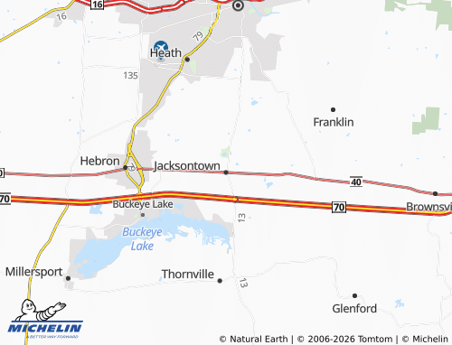 Mappa MICHELIN Jacksontown - ViaMichelin