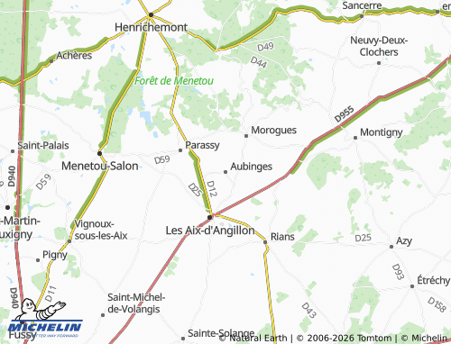 Mapa MICHELIN Aubinges - ViaMichelin