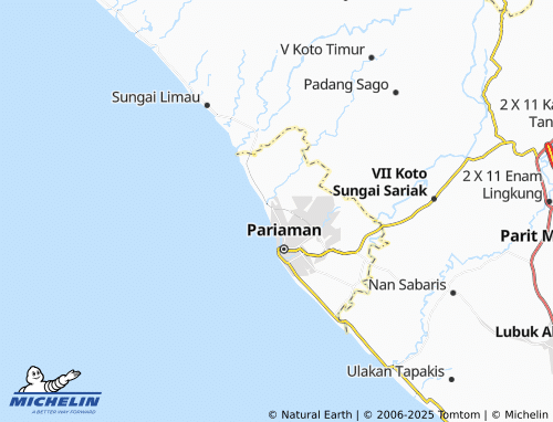 MICHELIN Pariaman Utara map - ViaMichelin