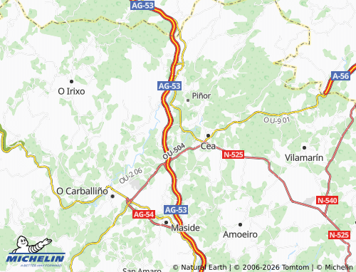 MICHELIN-Landkarte Longoseiro - ViaMichelin