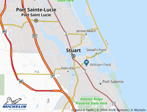 Mapa MICHELIN Stuart - ViaMichelin