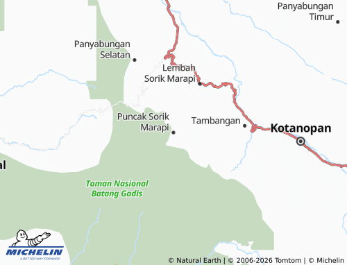 Mappa MICHELIN Puncak Sorik Marapi - ViaMichelin