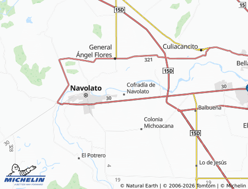 MICHELIN Cofradía de Navolato map - ViaMichelin