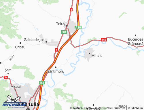 Mapa MICHELIN Coșlariu - ViaMichelin
