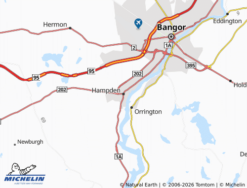 Carte MICHELIN Hampden - ViaMichelin