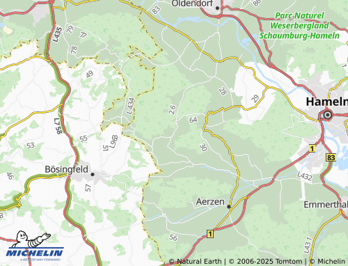 MICHELIN Posteholz map - ViaMichelin