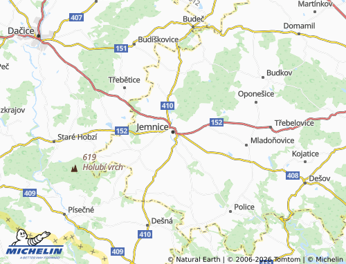 Mappa MICHELIN Jemnice - ViaMichelin