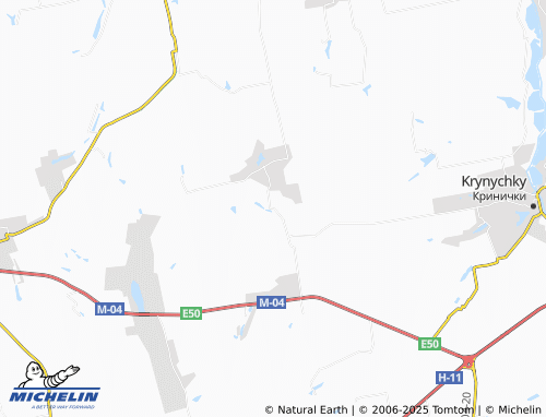 MICHELIN Kamyanchany map - ViaMichelin