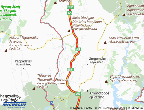 MICHELIN Tsagkaropoulo map - ViaMichelin