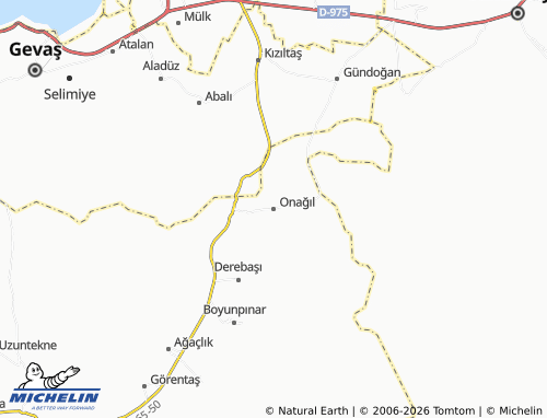 MICHELIN Onağıl map - ViaMichelin