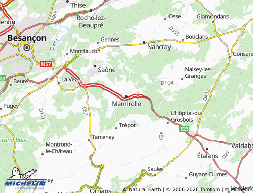 Mappa MICHELIN Mamirolle - ViaMichelin