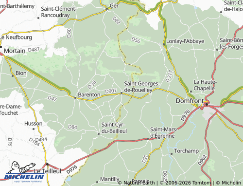 MICHELIN Saint-Georges-de-Rouelley map - ViaMichelin