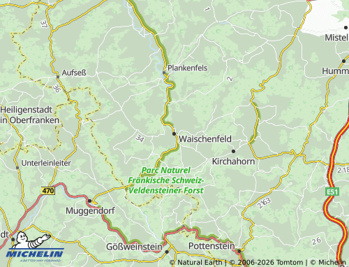 MICHELIN Waischenfeld map - ViaMichelin