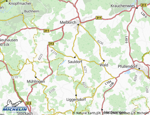 MICHELIN Sauldorf map - ViaMichelin