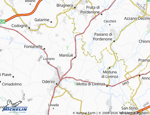 Mapa MICHELIN Mansuè - ViaMichelin