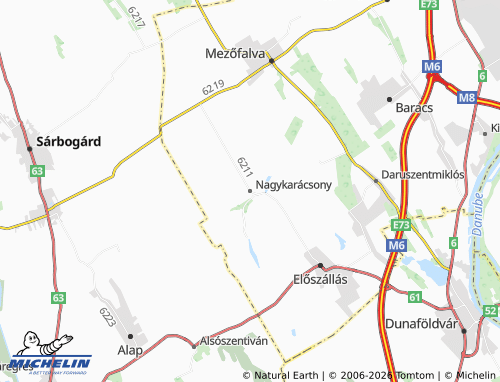 Mapa MICHELIN Nagykarácsony - ViaMichelin