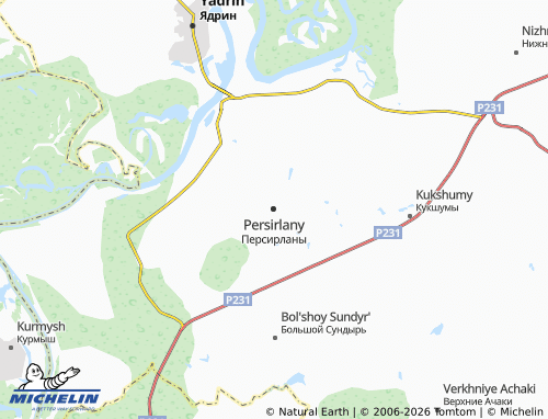 MICHELIN-Landkarte Persirlany - ViaMichelin