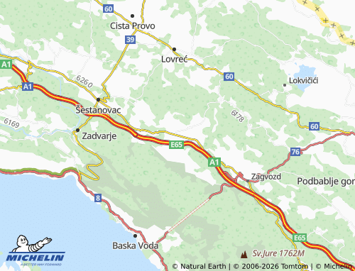 MICHELIN Grabovac map - ViaMichelin