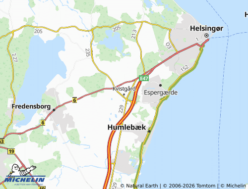 Mappa MICHELIN Kvistgård - ViaMichelin