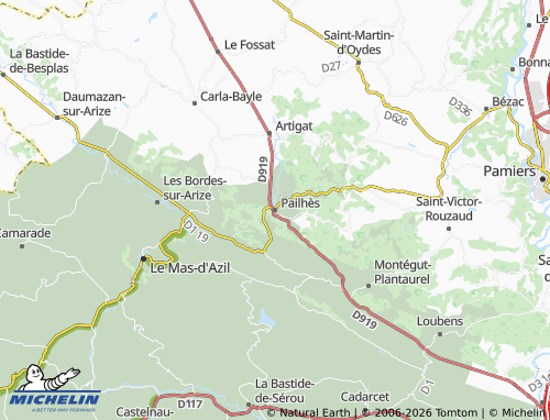 MICHELIN Pailhès map - ViaMichelin