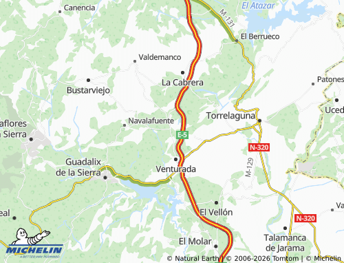 MICHELIN Cabanillas de la Sierra map - ViaMichelin