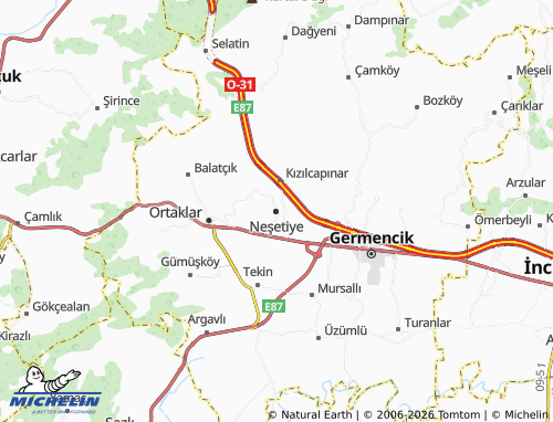 MICHELIN Neşetiye map - ViaMichelin