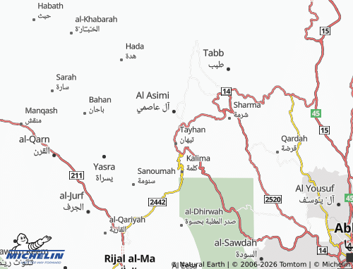 MICHELIN Masawly map - ViaMichelin