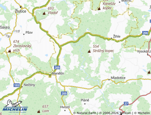 Carte MICHELIN Kotaneč - ViaMichelin
