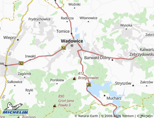 MICHELIN Gorzeń Dolny map - ViaMichelin