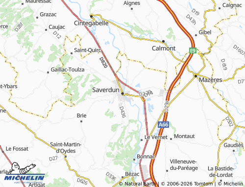 Mapa MICHELIN Saverdun - ViaMichelin