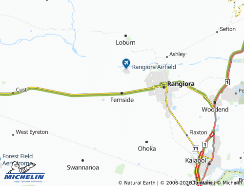 MICHELIN-Landkarte Fernside - ViaMichelin