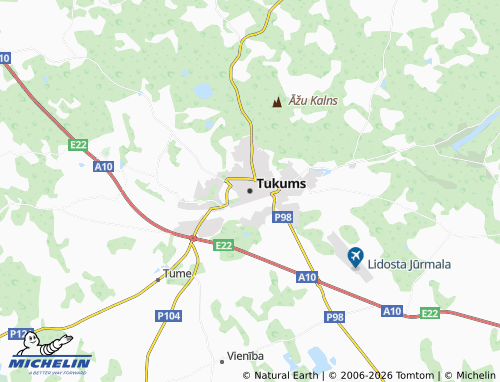 Mapa MICHELIN Tukums - ViaMichelin