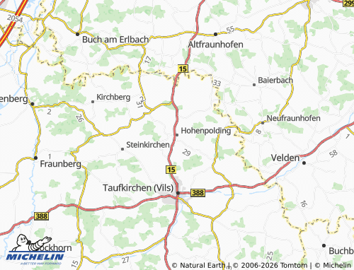 Mapa MICHELIN Hohenpolding - ViaMichelin