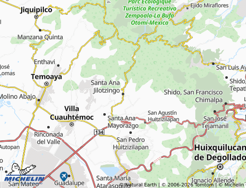 Mappa MICHELIN Santa Ana Jilotzingo - ViaMichelin