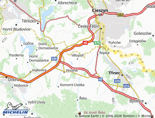 Mappa MICHELIN Vělopolí - ViaMichelin
