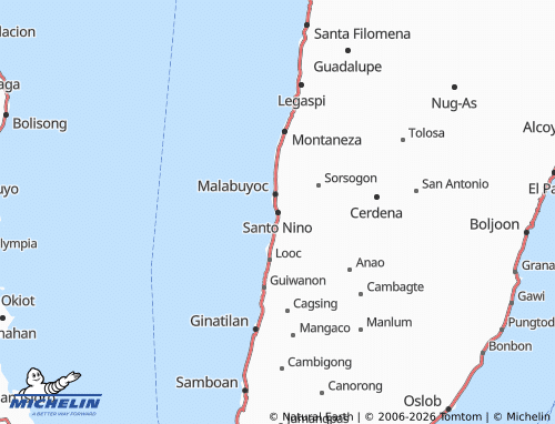 MICHELIN Santo Nino map - ViaMichelin
