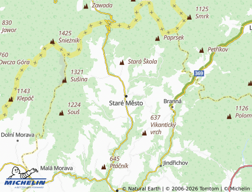 Mapa MICHELIN Staré Město - ViaMichelin