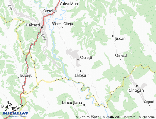 MICHELIN Făurești map - ViaMichelin