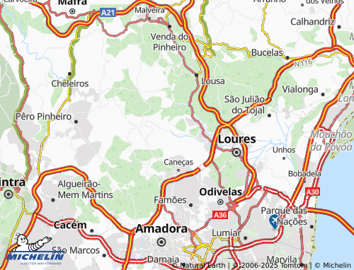Mapa MICHELIN A-dos-Cãos - ViaMichelin