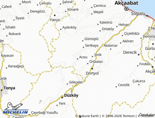 MICHELIN Acısu map - ViaMichelin